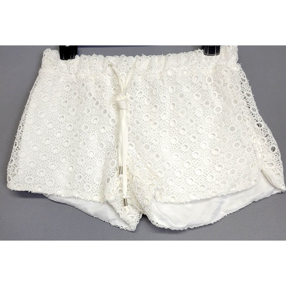 Ci Sono Shorts Womens Small Crochet Lace Lined Drawstring Summer Beach Casual